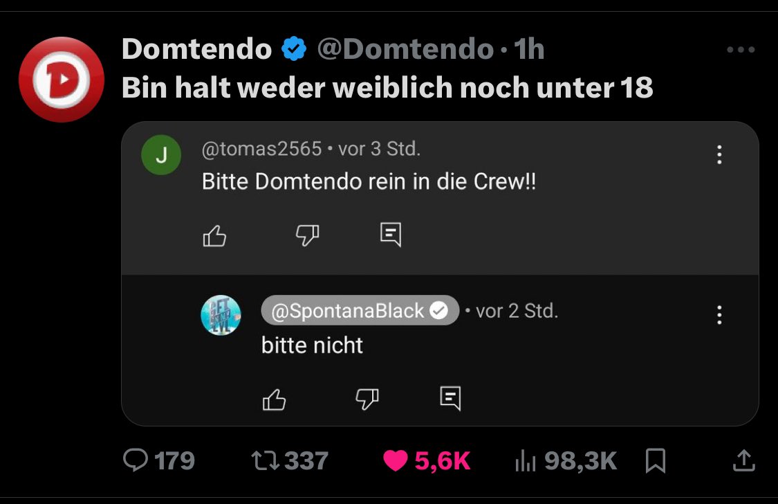 #Domtendo außer Rand und Band🤣