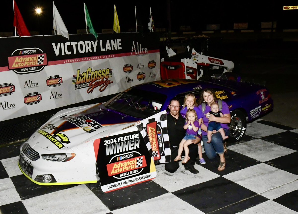 Congratulations to <a href="/Skylar78H/">Skylar Holzhausen </a> on Fast Time and the feature win last night at <a href="/LaxSpeedway/">LaCrosse Speedway</a> for the Fair Time 50! 
🏁🏆 #TOBYCar