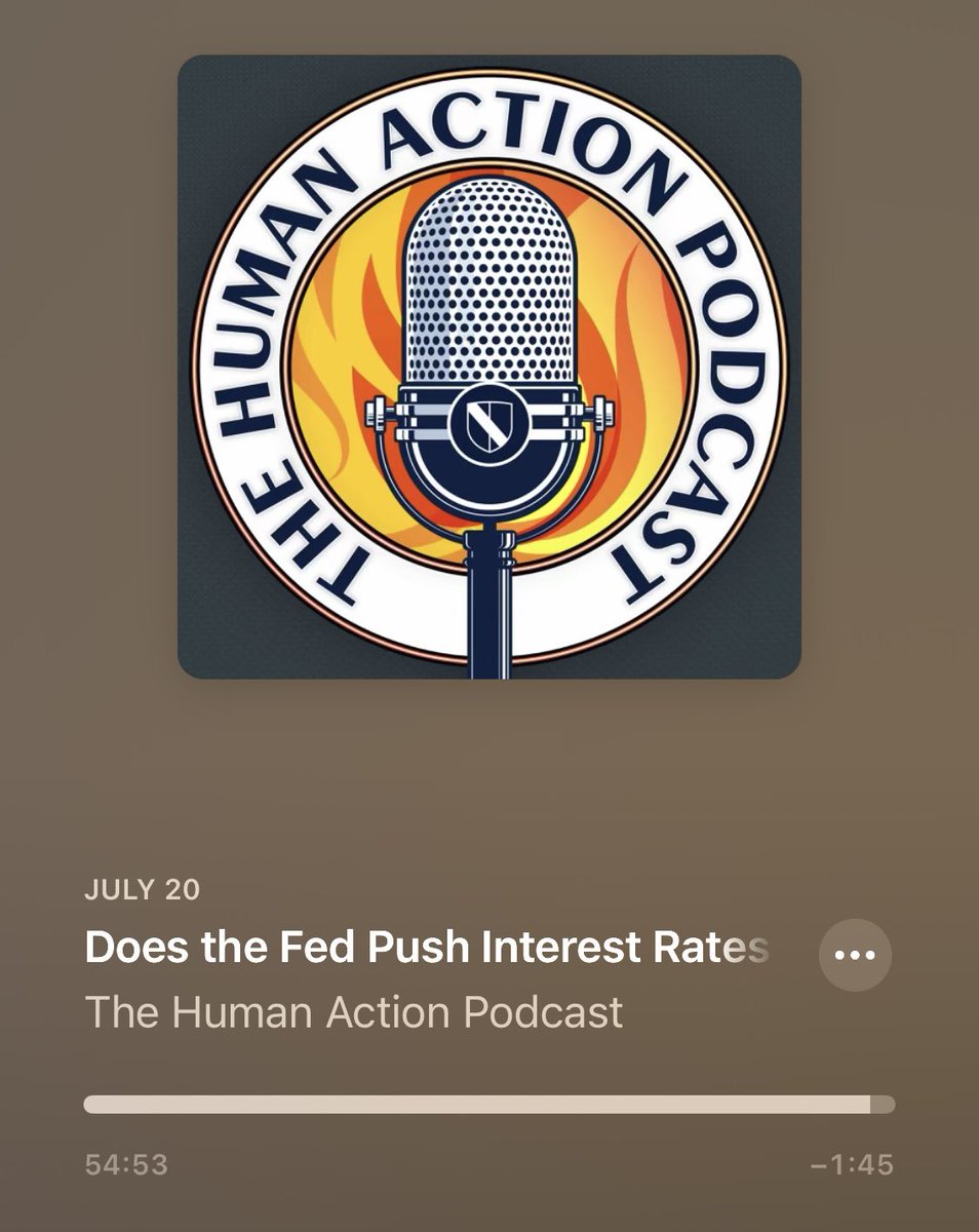 George Gammon (@georgegammon) on Twitter photo Great podcast from <a href="/BobMurphyEcon/">Robert P. Murphy</a> <a href="/jasonsdeli1821/">Jason Purcell</a>
They respond to my theory: at times the Fed has had interest rates higher than where the free market would’ve set rates.
Their position is the free market would set short term rates higher than long term rates.
I’ll give my Great podcast from <a href="/BobMurphyEcon/">Robert P. Murphy</a> <a href="/jasonsdeli1821/">Jason Purcell</a>
They respond to my theory: at times the Fed has had interest rates higher than where the free market would’ve set rates.
Their position is the free market would set short term rates higher than long term rates.
I’ll give my