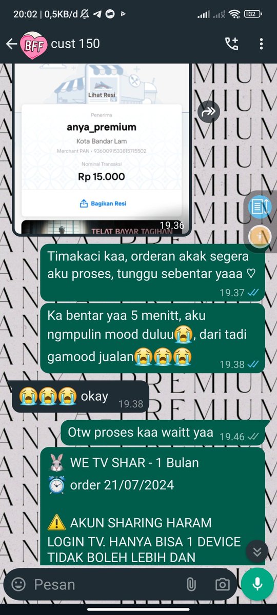 Maaaf kalo chat dari siang sloww respon paraahh, soalnya beneran gamood paraahh😭