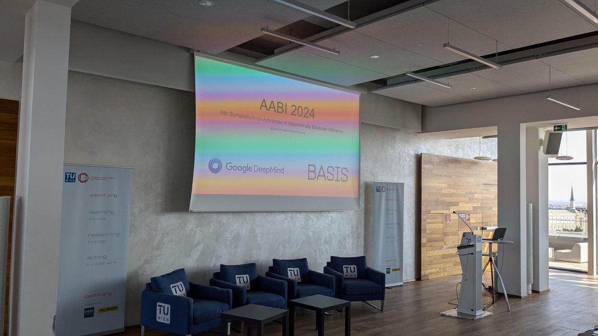 Excited to kick off the 6th Symposium on
Advances in Approximate Bayesian Inference!

We will be livestreaming the event here: bit.ly/aabi2024 🚀

Check out the schedule and our many great speakers: approximateinference.org/schedule/index…

#ICML2024 <a href="/aabi_org/">AABI</a>