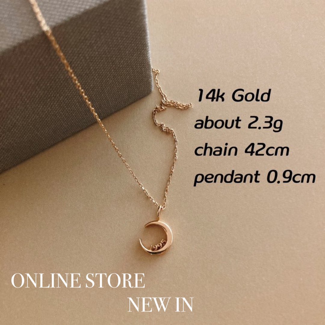 【新品未使用】ジミレニアル 1995ネックレス 正規購入品 ZM-illennial ジミレニアル 14K 1995 ☽ ネックレス 限定品