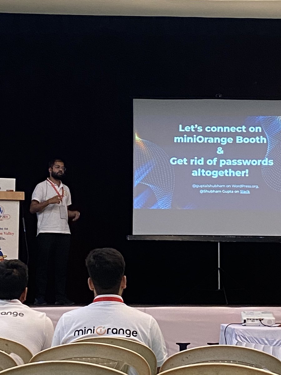 #wcblr word of passwords, how it works and what is best to save your website. Good talk by Shubham Gupta