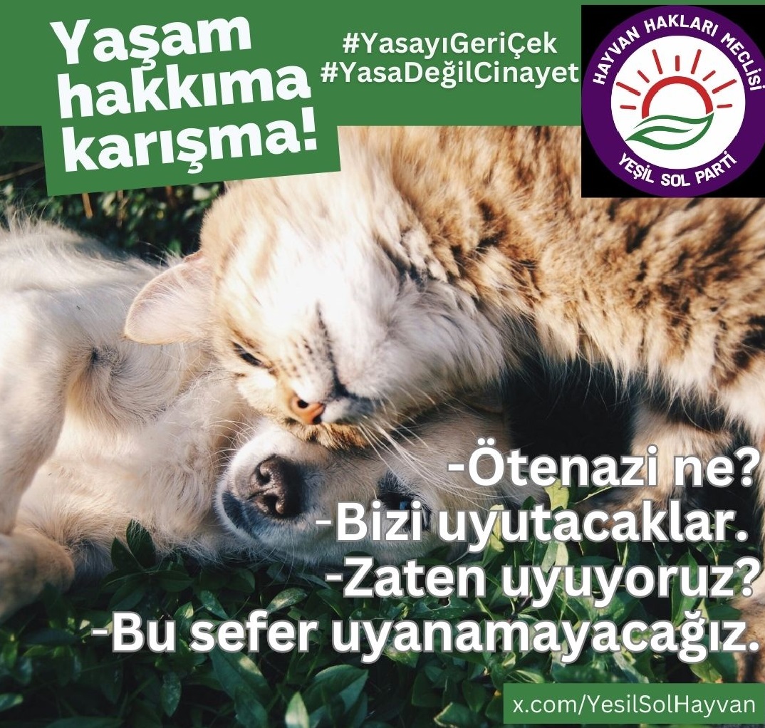 #katliamaoyumhayır #YasayiGeriCek 
<a href="/YesillerSol/">Yeşil Sol Parti</a> <a href="/yasamicinyasa/">Yaşam İçin Yasa #YaşamİçinYasa</a>