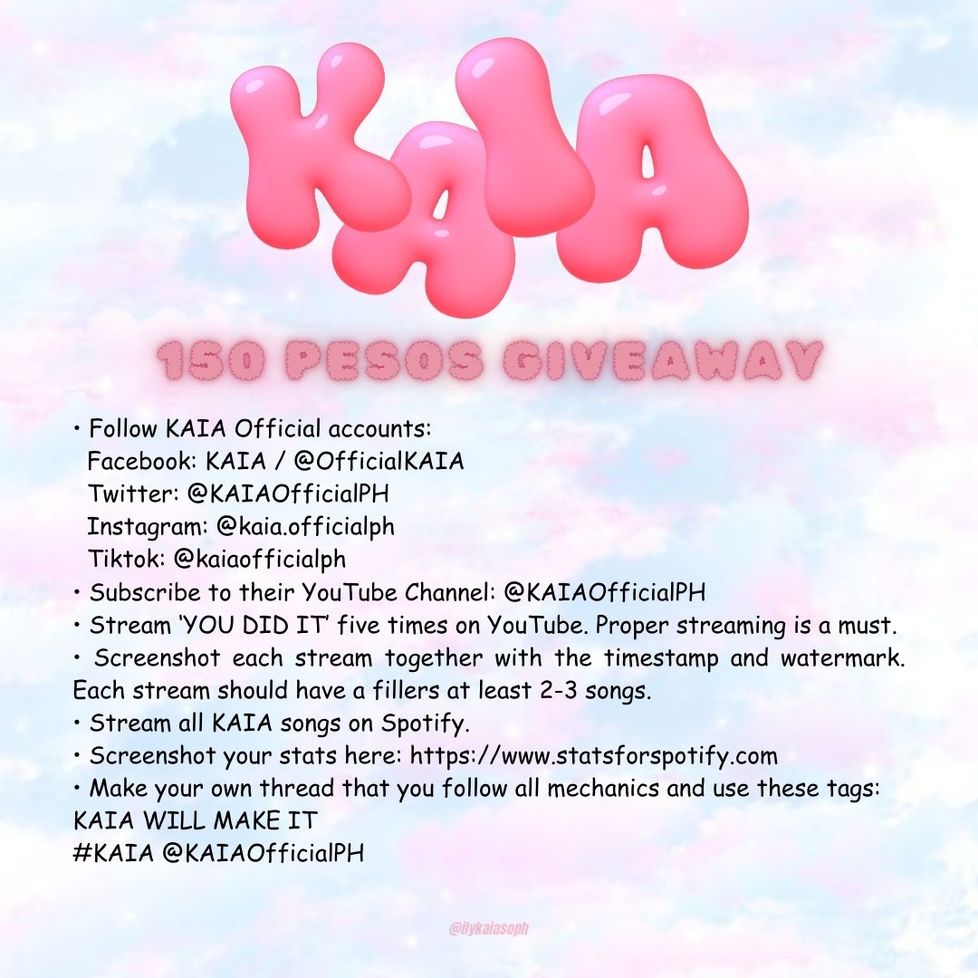 ilykaiasoph's tweet photo. 150 PESOS GIVEAWAY! ✨

Read the mechanics below, this giveaway will end on July 26, 7PM. If you have any questions, reply here or dm me. Good luck, ZAIA!

KAIA WILL MAKE IT
#KAIA @KAIAOfficialPH https://t.co/tiJ4jXHijf