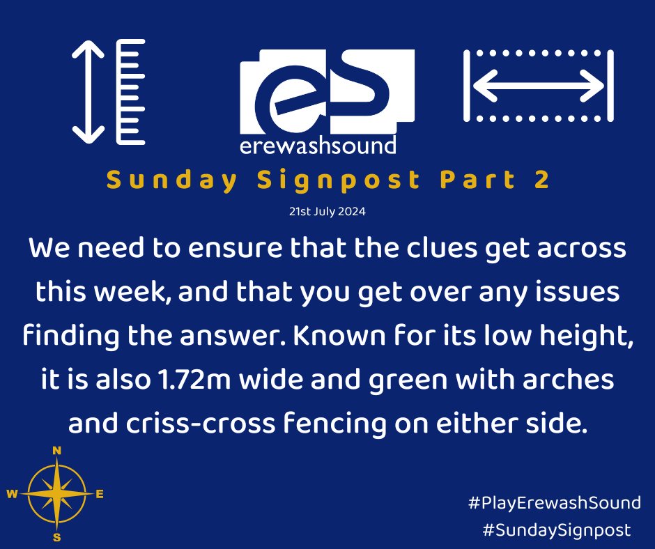 erewashsound's tweet photo. ❓Do you need more clues? We're happy to oblige but do they help you solve the puzzle? Drop us a DM with your answer before 11:15am.
▶️ #PlayErewashSound #SundaySignpost https://t.co/w6gXA9arEM