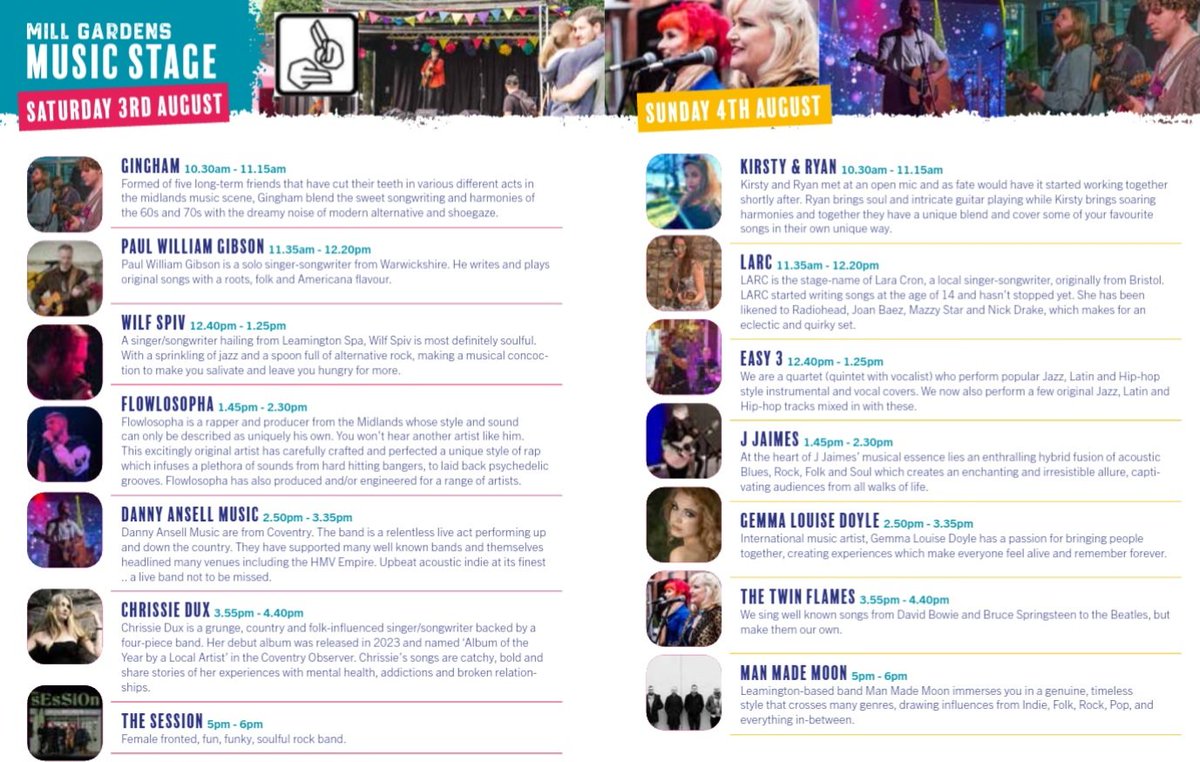 Art in the Park (@aitpleamington) on Twitter photo 28 musical performances across two stages. Mill Gardens stage schedule... <a href="/MusicEllaB/">Cllr Ella Billiald</a> 28 musical performances across two stages. Mill Gardens stage schedule... <a href="/MusicEllaB/">Cllr Ella Billiald</a>