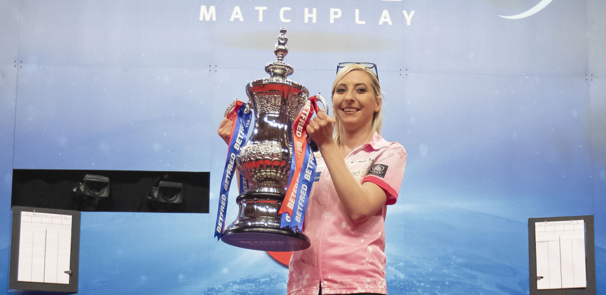 ModusDarts180's tweet photo. A busy day in Blackpool begins with the Women's Betfred World Matchplay.  

2022 Champion Fallon Sherrock gets her campaign underway against Anastasia Dobromyslova in the quarter finals, which is the third match of the session, from 1pm UK time.  

Good luck Fallon!

@Fsherrock https://t.co/KluIhcwV3m