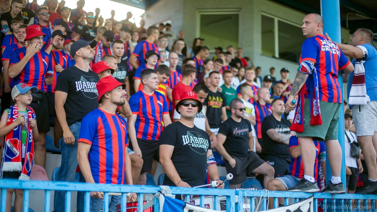 Warmia Grajewo kontra Mazur Ełk - mecz przyjaźni na stulecie klubu z  Grajewa. Warmia wygrała 4:1. Więcej zdjęć @PawelWadolowski na stronie  @radiobialystok https://t.co/SdOJ1y43bs, image size:1200x675