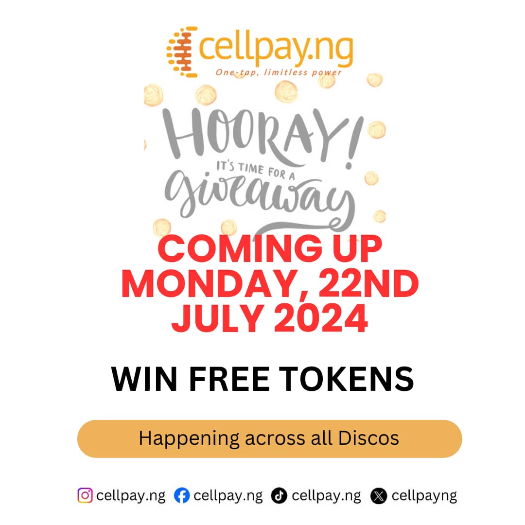 Cellpayng's tweet photo. Tomorrow's the day! Stay tuned for your chance to win free tokens on our Facebook handle!! Don't miss out on the fun. https://t.co/wCel3PJjWl