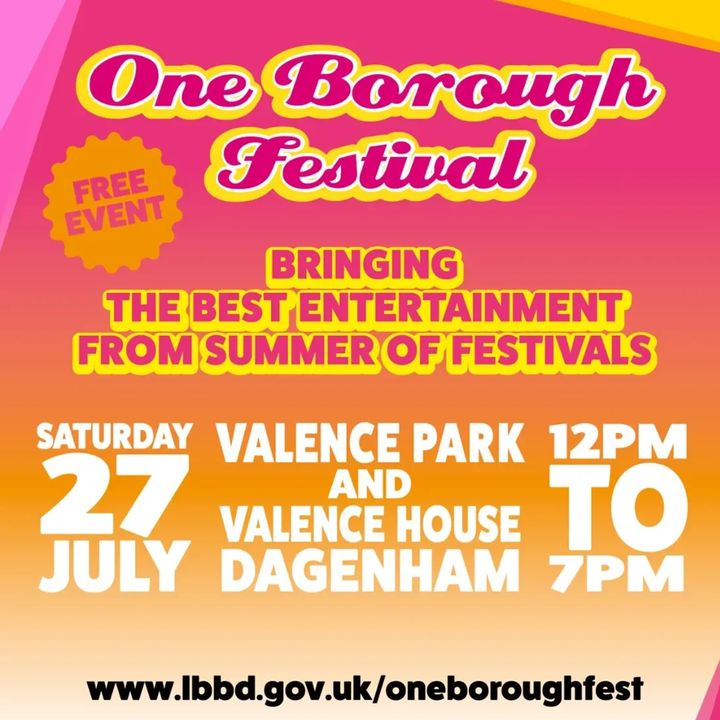 Don't miss the One Borough Festival on Saturday, July 27th!

Enjoy a day filled with free live music, performances, and much more.

Get all the details here: orlo.uk/MyCAD 

#OneBoroughFestival #LiveMusic #CommunityFun #FamilyEvent