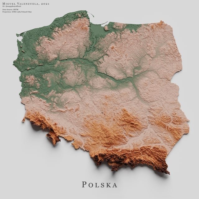 The topography of Poland