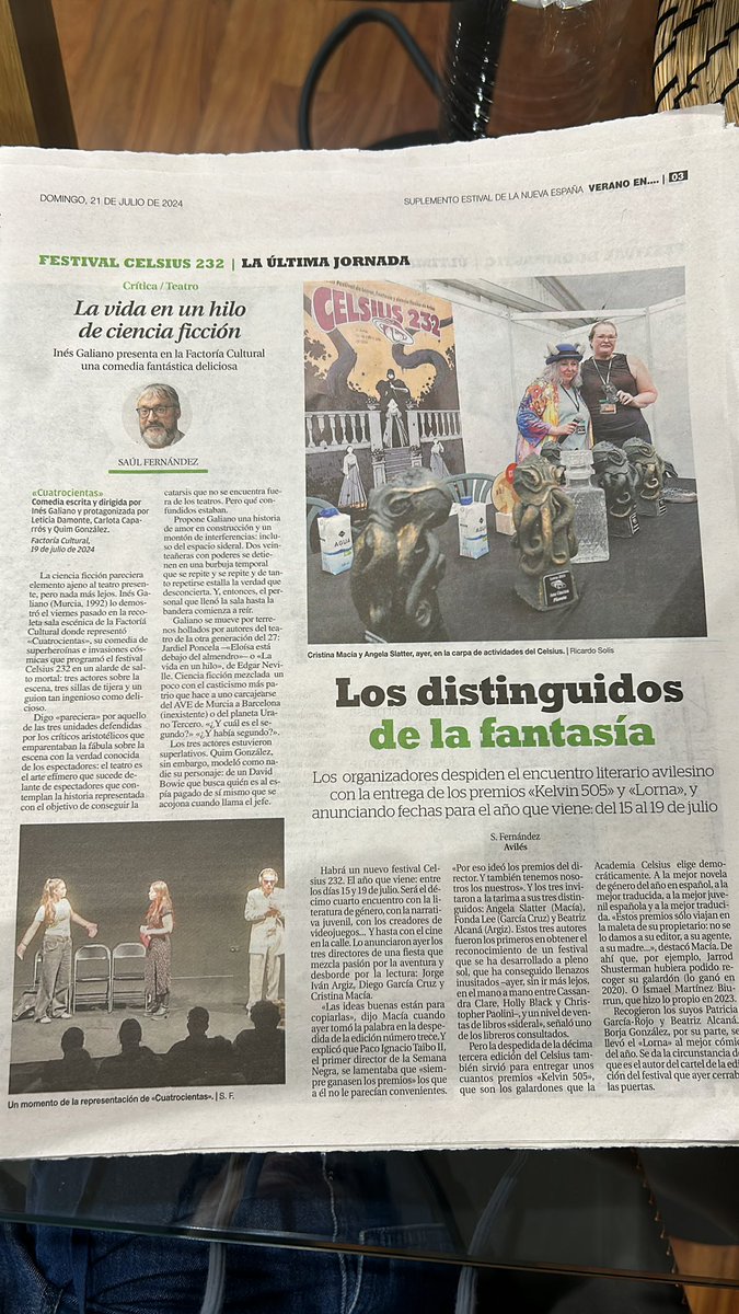 InesGalianoT's tweet photo. Emocionadísima con esta gran crítica de Cuatrocientas en el periódico de hoy 🥺❤️ https://t.co/calzfVkYtc