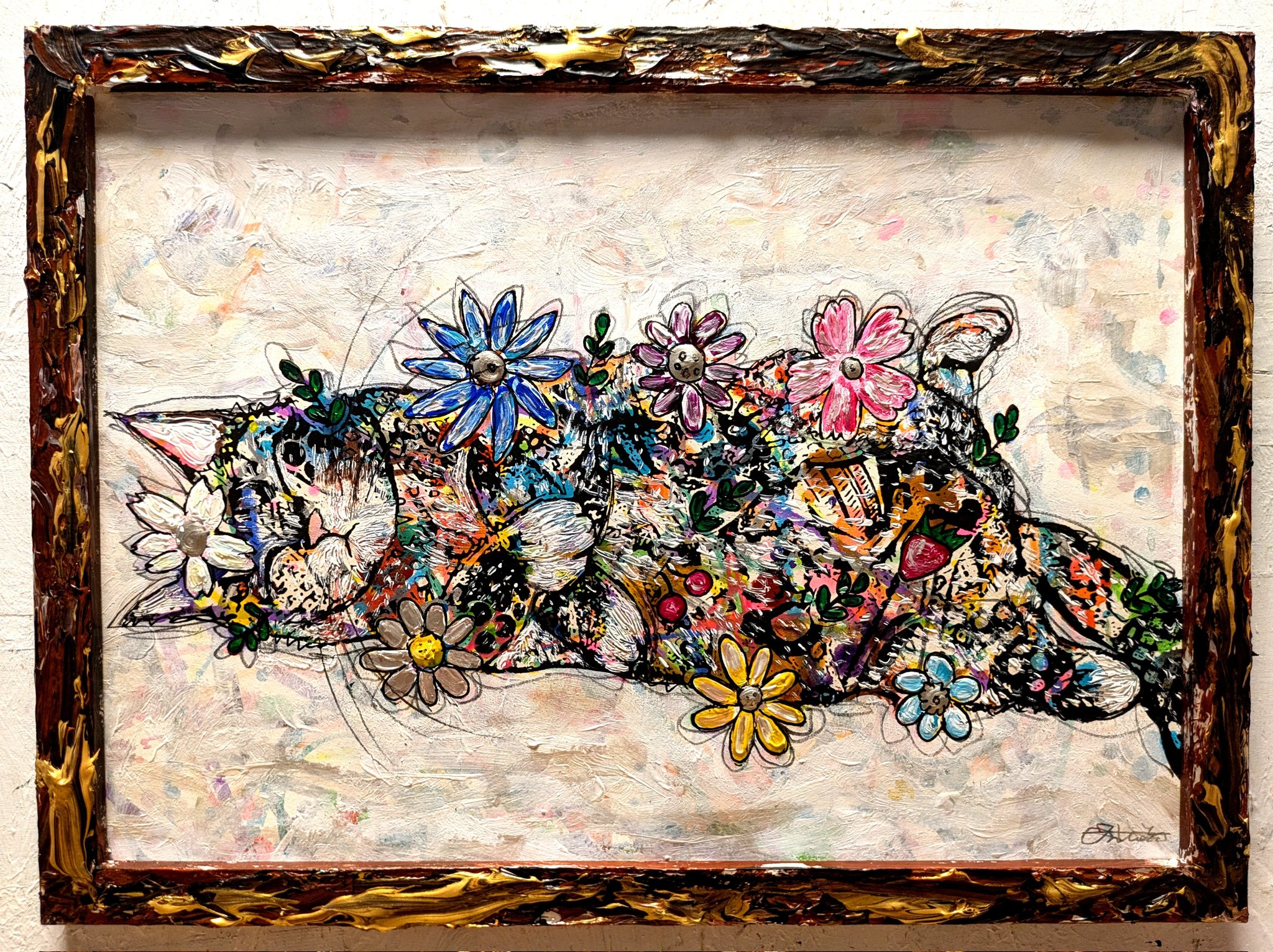 ブランド品 通販サイト 手作り額付き銅版画応用レア絵画 title
