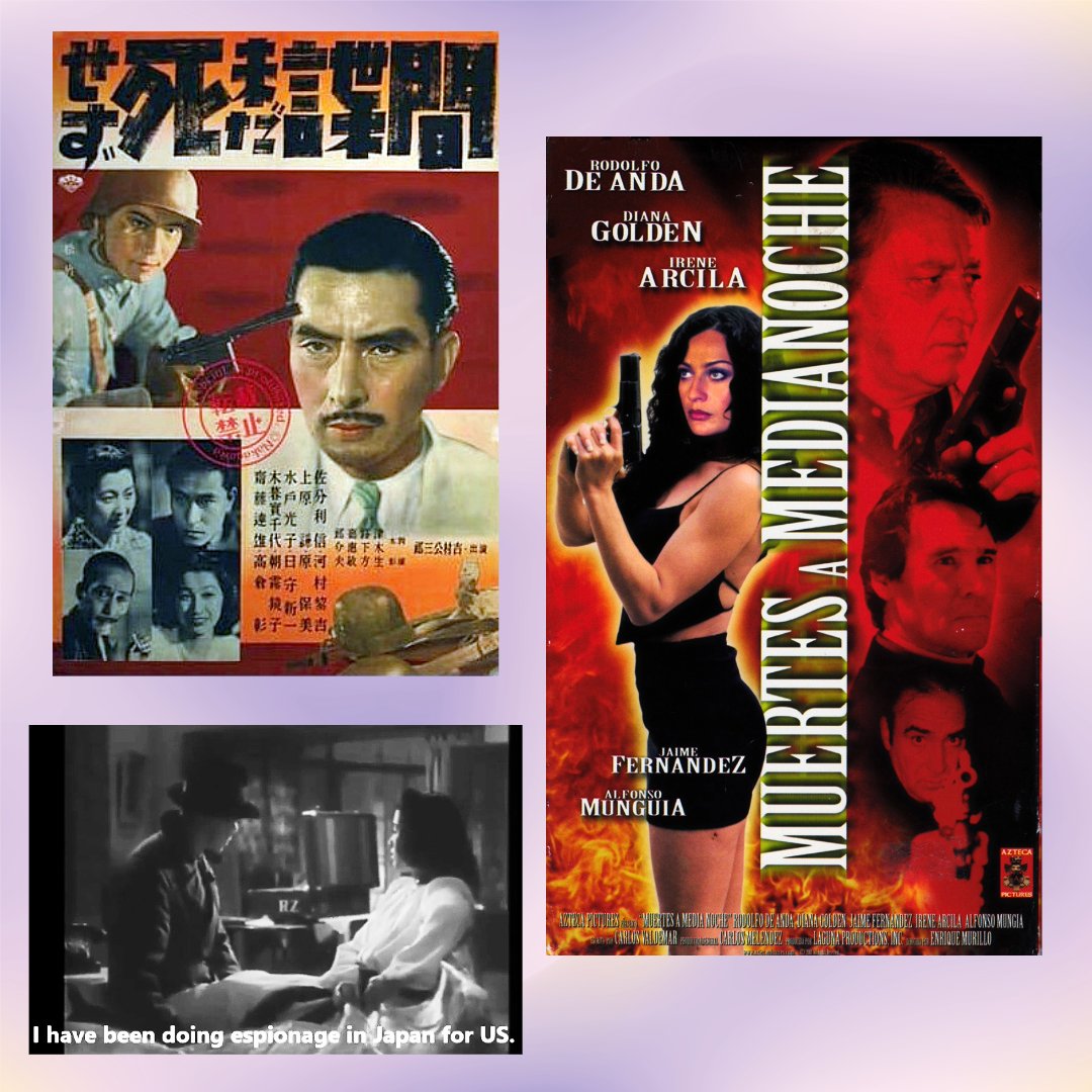 dwilt55's tweet photo. #ThisWeeksFilms:  
#CineMexicano - #JapaneseFilm double feature. 

Kanchô imada shisezu (The Spy Hasn't Died Yet, '42): WWII propaganda set in the pre-Pearl Harbor period.

Muertes a medianoche (2001): Diana Golden is a killer nun.  The Devil made her do it. 
#HorrorMovies https://t.co/HFrwZs13a3