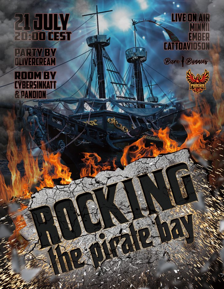 📢Ahoy, me hearties! 

It's the 3rd Sunday of the month and that means, ☠️ʀᴏᴄᴋɪɴɢ ᴛʜᴇ ᴘɪʀᴀᴛᴇ ʙᴀʏ☠️is back. 

With great rock DJs, the sexy Bare Bunnies, Phoenix, rum, shipwrecks, a wild local chat, &amp; more🎉

Let's rock🎸

#sundayvibes #pirates #rock #3dxchat <a href="/EmmyFatale/">Emmy Fatale</a>