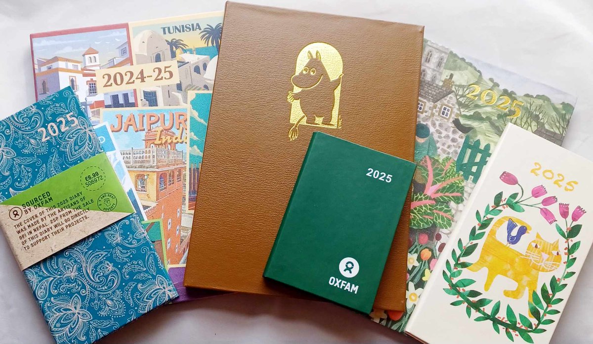 Hooray, it's Get Your Diary Day!  Our beautiful diaries have arrived in-store.  Whether it's 2024/5, slim and tall, neat and small or fit-it-all, there's a diary here for everyone!