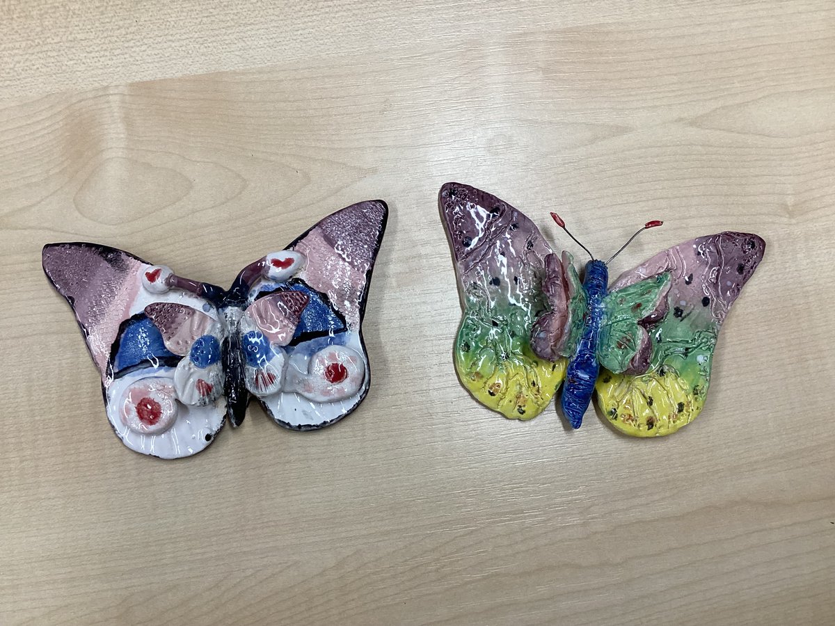 Our year 4 pupils have produced some outstanding ceramic art based on the migration of butterflies. They worked with local ceramic artist Anna Collete to create their butterflies out of clay using different techniques to create texture. We think they are beautiful 🦋