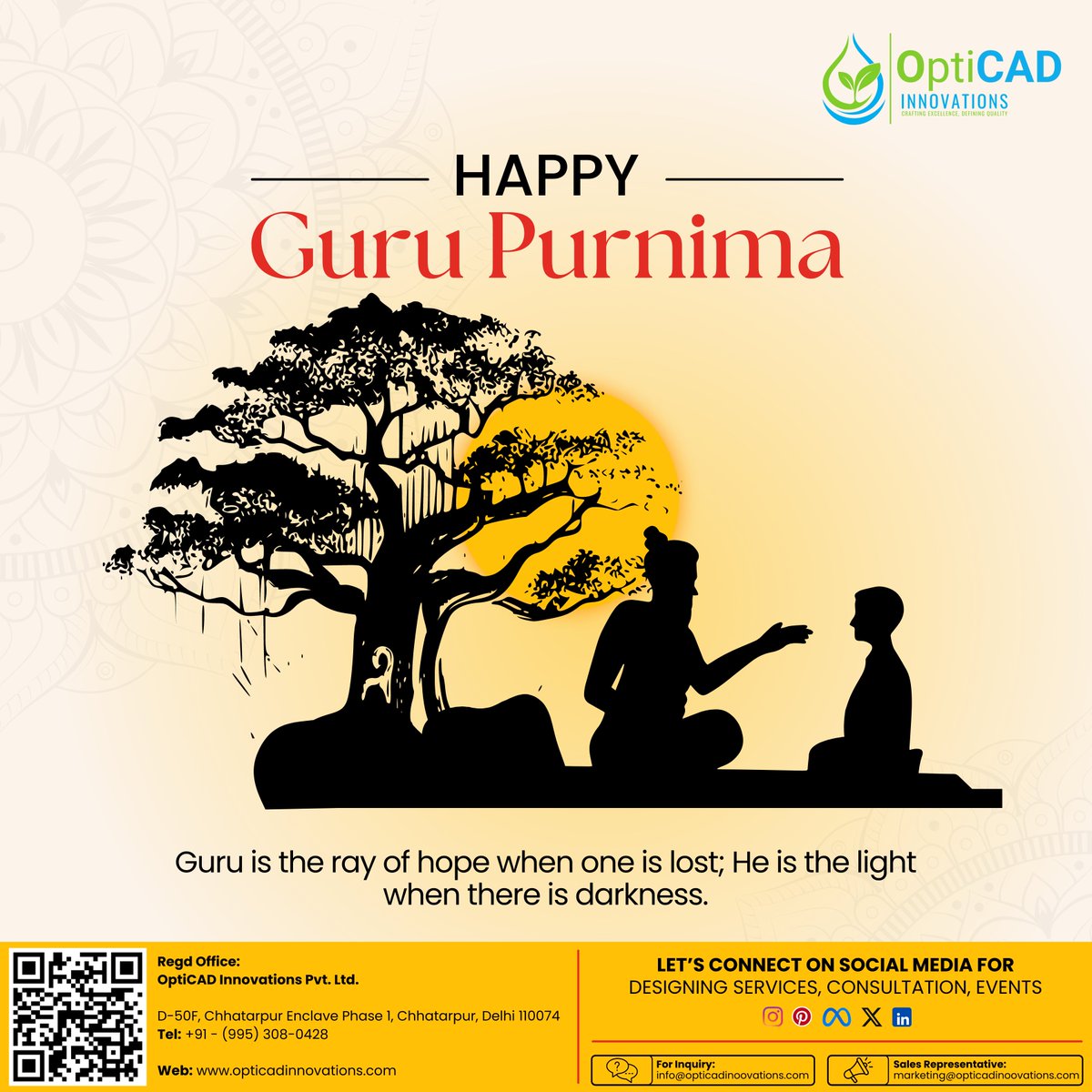 OptiCAD_In's tweet image. 𝐇𝐚𝐩𝐩𝐲 𝐆𝐮𝐫𝐮 𝐏𝐮𝐫𝐧𝐢𝐦𝐚 from 𝐎𝐩𝐭𝐢𝐂𝐀𝐃 𝐈𝐧𝐧𝐨𝐯𝐚𝐭𝐢𝐨𝐧𝐬!

𝐅𝐨𝐫 𝐌𝐨𝐫𝐞 𝐈𝐧𝐟𝐨 𝐚𝐛𝐨𝐮𝐭 𝐎𝐩𝐭𝐢𝐂𝐀𝐃 𝐈𝐧𝐧𝐨𝐯𝐚𝐭𝐢𝐨𝐧𝐬:
Email: info@opticadinnovations.com
Website: opticadinnovations.com
Mobile: +91 - (995) 308 0428

#OptiCAD #GuruPurnima
