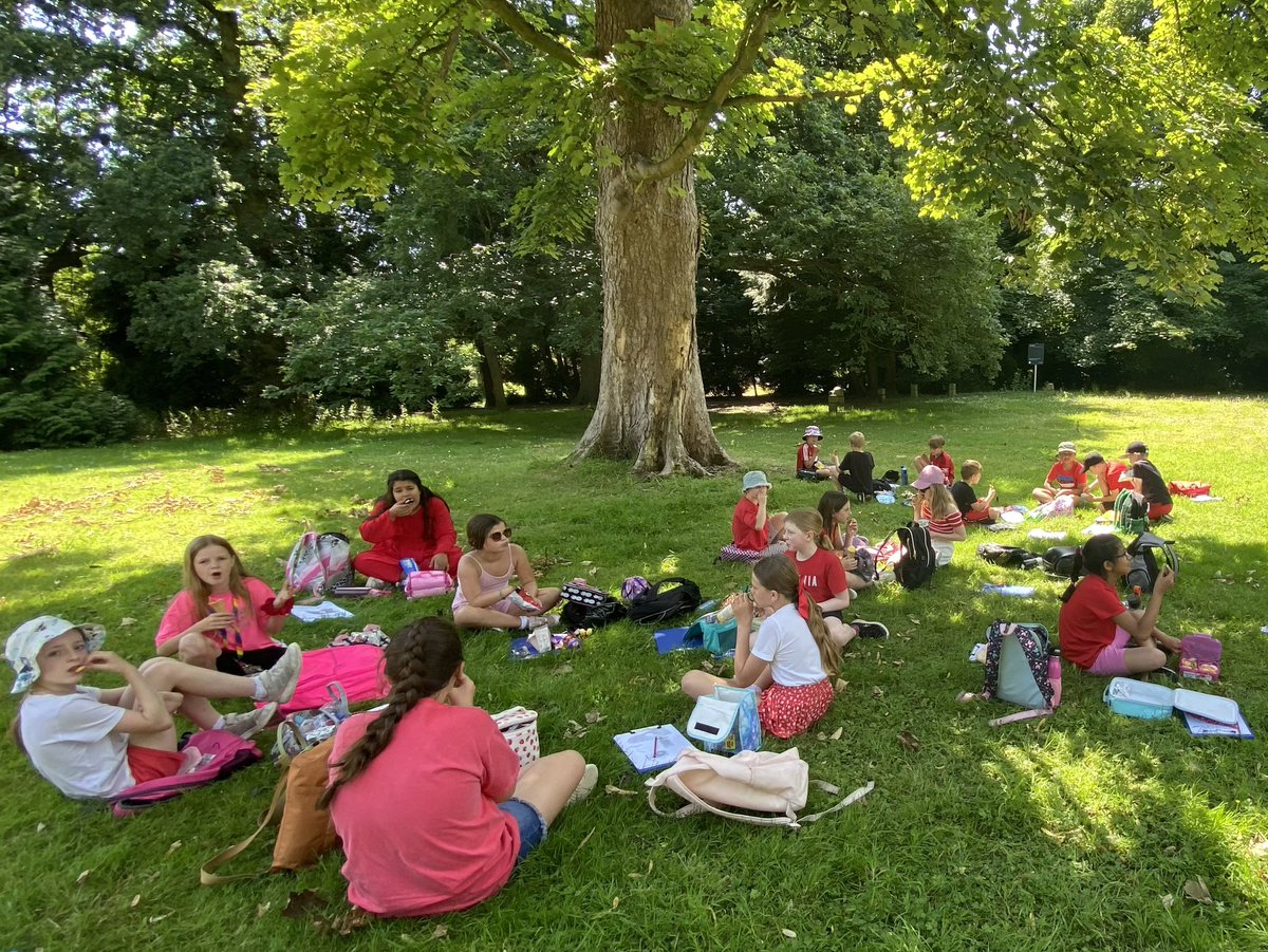 A nice shady spot for lunch and an ice cream.