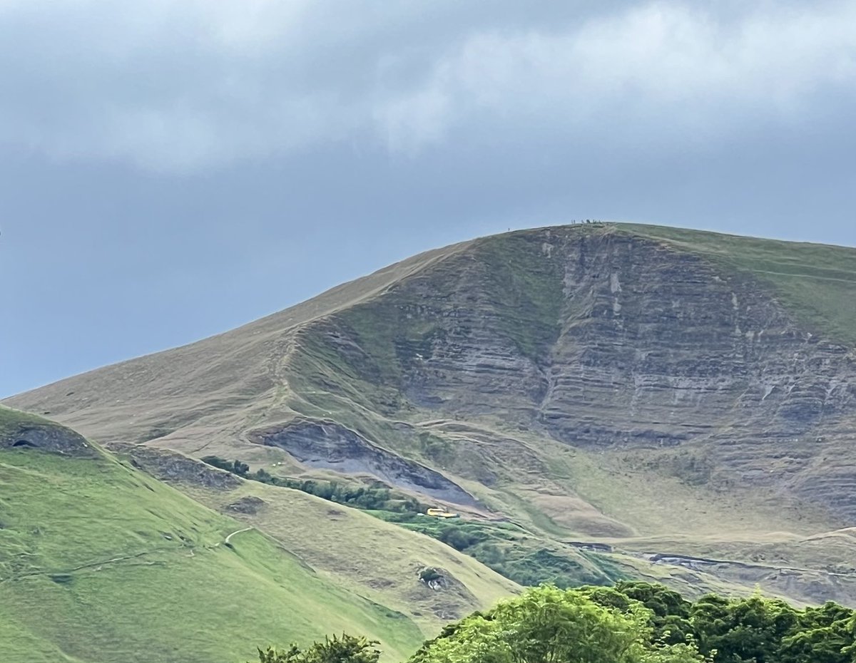 Look closely and there is the Blue route from Blue John Cavern waiting to depart back to Chatsworth #BusesInLandscape