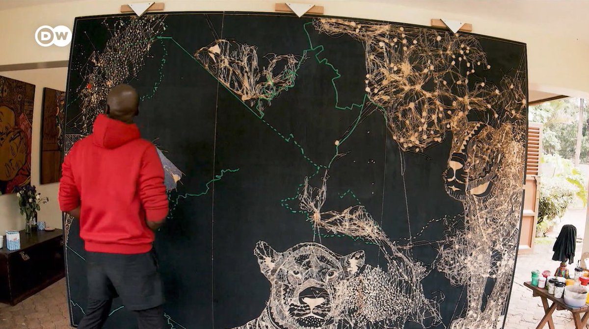 DanielPlafker's tweet image. Data visualization meets traditional #Igbo iconography in the art of C Anagbado, whose digital drawings are etched and painted onto wood, transforming #wildlife conservation data into colorful tableaus of layered meaning. 🖌️🇳🇬
Shot for DW with S Adeleke.
dw.com/en/nigerian-ar…