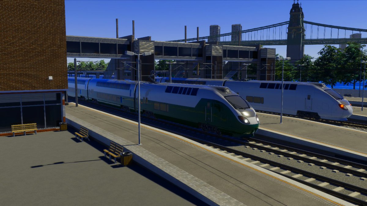 Trains for days! Inspired by <a href="/GWRHelp/">GWR</a> green 🟢 for my passenger rail lines! 
Just awesome!
#mindyourstep #citiesskylines2
🛤️🚆❤️ 
<a href="/ColossalOrder/">Colossal Order</a> <a href="/CitiesSkylines/">Cities: Skylines</a>