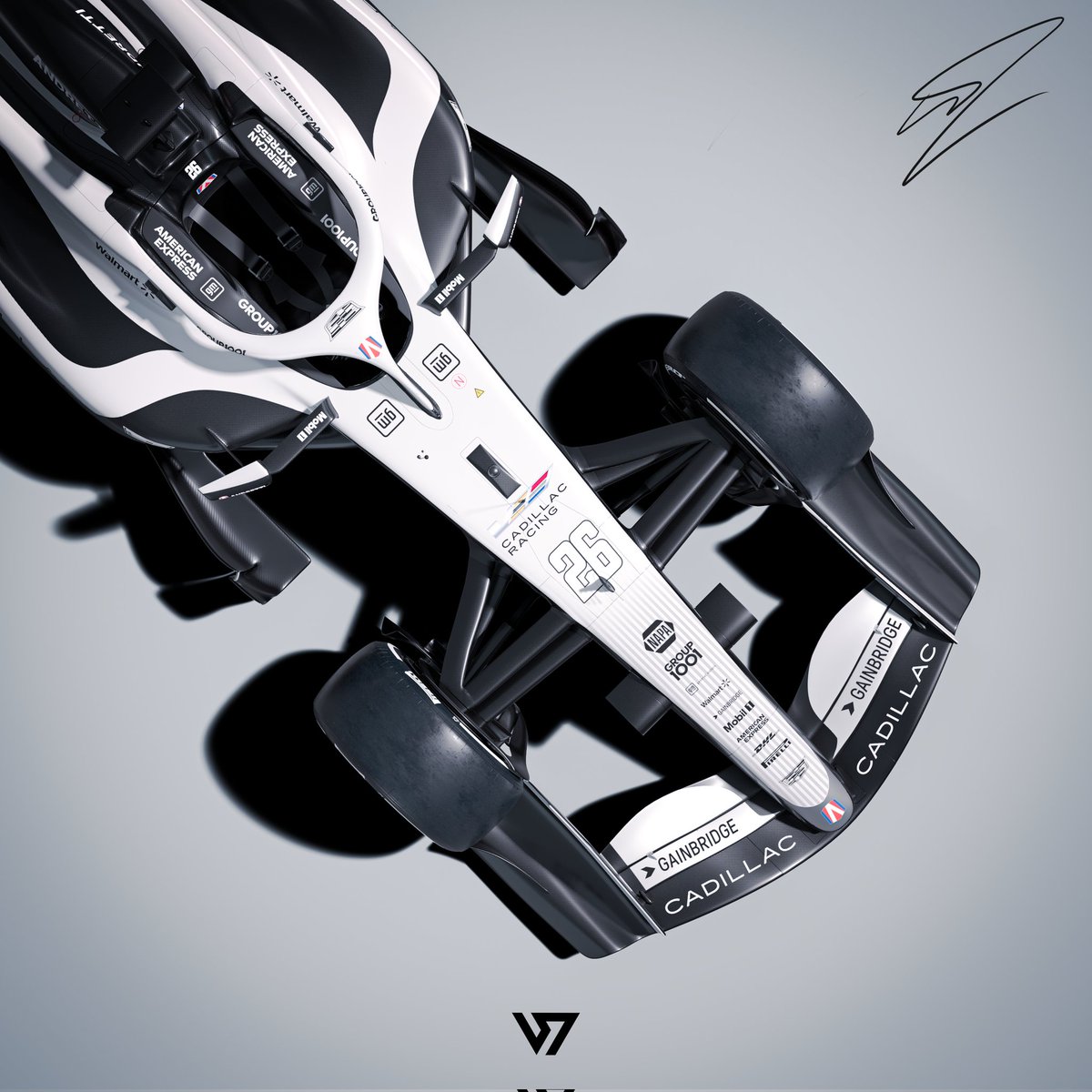 wiechuczek's tweet photo. Andretti Cadillac F1 Team 2026 General Livery Concept | @AndrettiGlobal

IG: @_w1echuz    

F1 2026 model: @Qvist_Designs

Photoshop ● Blender ● Lightroom ● Substance Painter      

#f1 #formula1 #graphicdesign #concept #f1concept #f1livery #cadillac #liverydesign  #andretti https://t.co/UDweBS0Ury