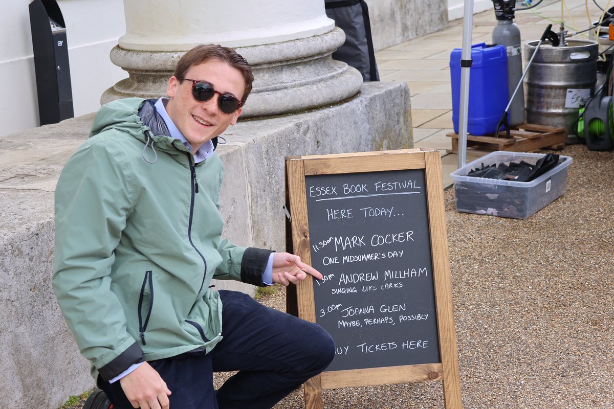 AndrewMillham's tweet image. Pleasure to meet @MarkCocker2 at Essex Book Festival!