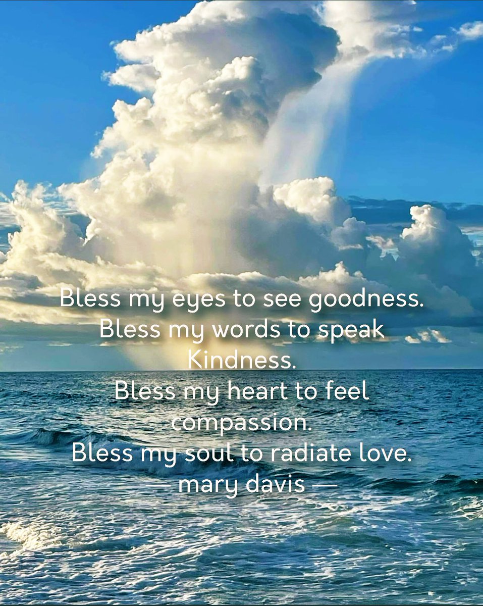 1228erin's tweet image. #DailyLoveNote♡♡♡

Bless my eyes to see goodness, in every fleeting glance,
In the simple, quiet moments, in life’s elaborate dance.
May they witness hidden beauty, in the mundane and the grand,
Finding grace in every shadow, and love in every hand.

Bless my words to speak…