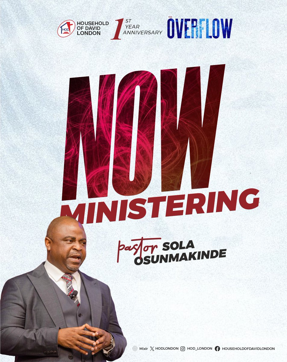 hodlondon's tweet image. Join us as we welcome our Set Man, Pastor Sola Osunmakinde. 

We are live on Youtube &amp;amp; Mixlr.

#HODlondon #OverflowConference #westfield #Stratford