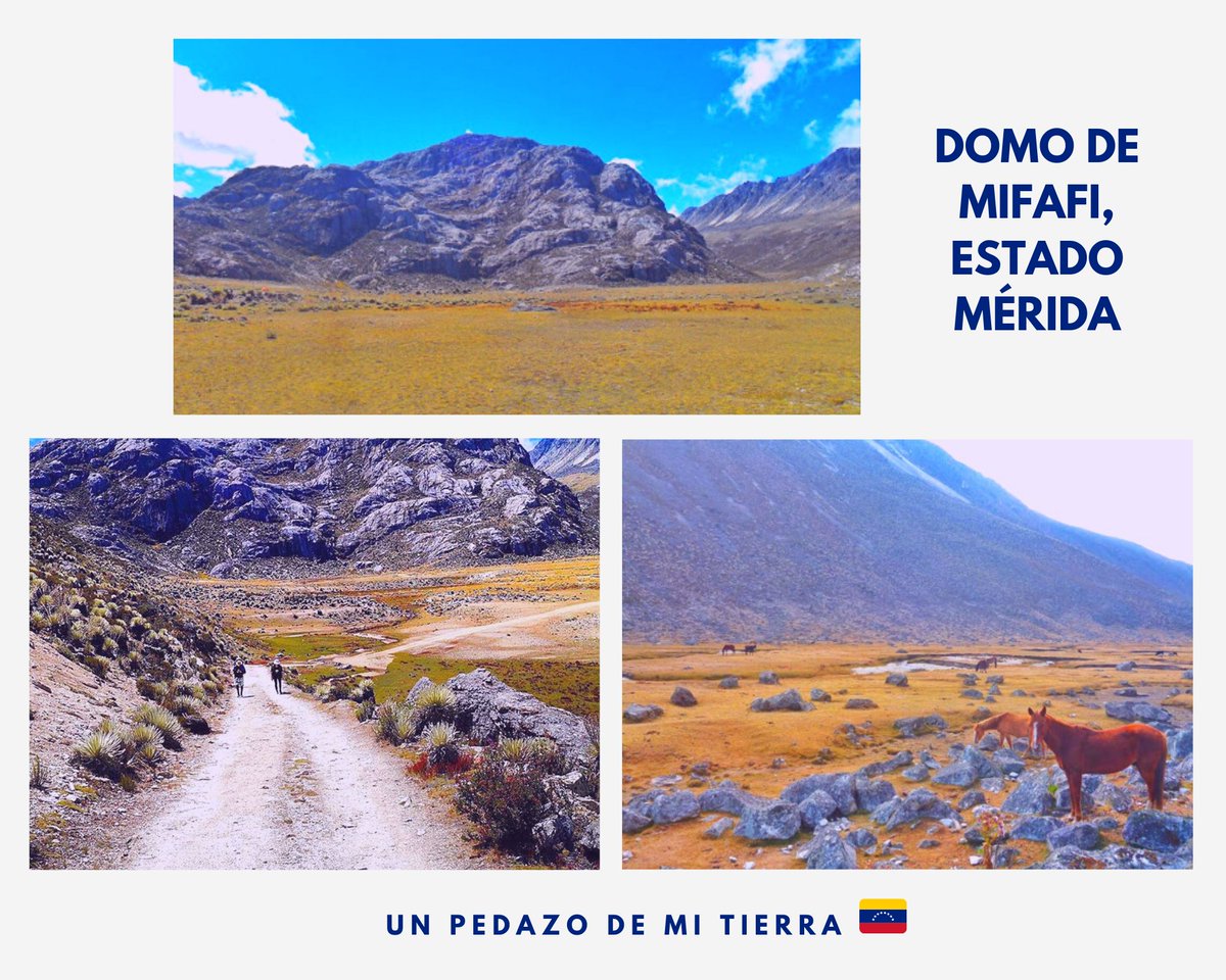 El estado #Mérida expone parte de la bella naturaleza de #Venezuela🇻🇪.

 ¿Conoces el Domo de #Mifafi? significa “Lugar del viento”.  Una formación rocosa de una magnitud increíble, en él se origina el río Chamá, es por esto que el área está ampliamente protegida por #INPARQUES.