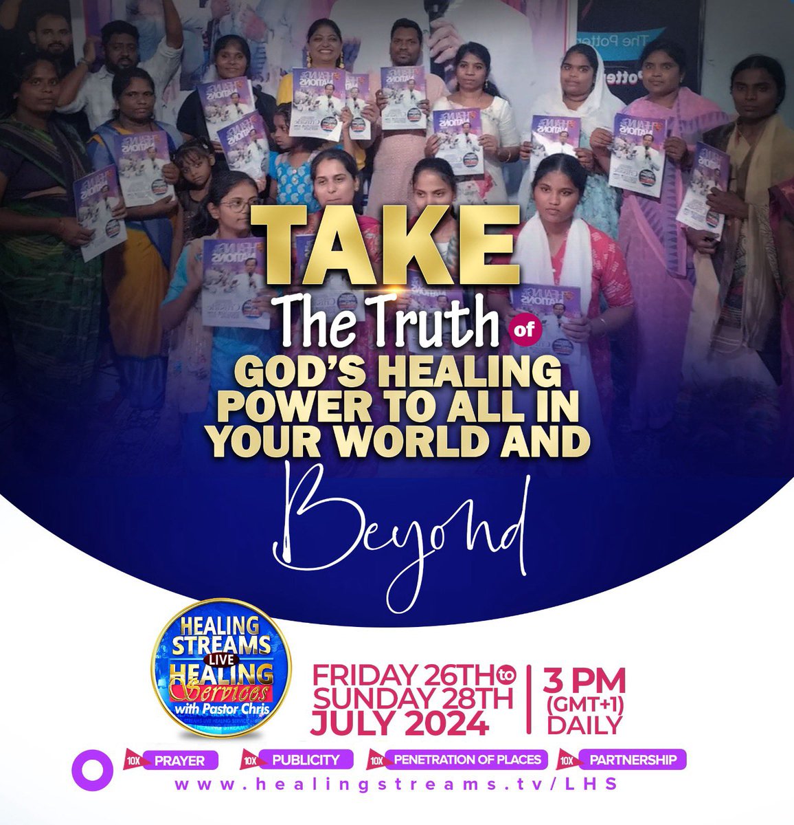 Take the truth of God's healing power to all in the world and BEYOND!

Register now for the Healing Streams Live Healing Services with Pastor Chris at healingstreams.tv/zone/X