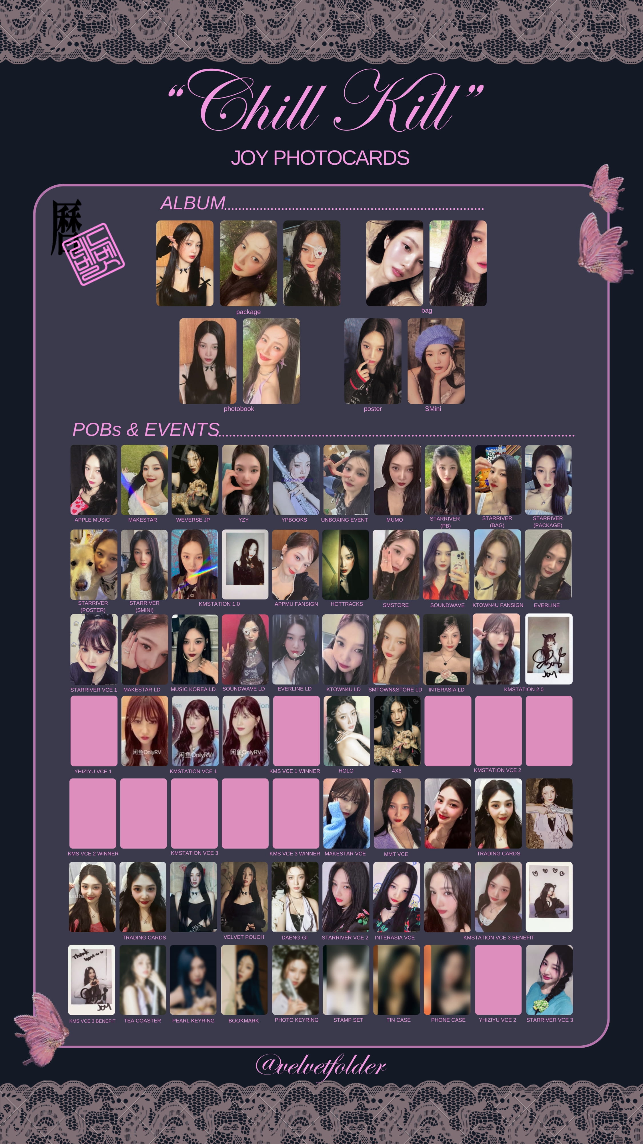 RedVelvet ジョイ chillkill makestar 限定 トレカ on X: 