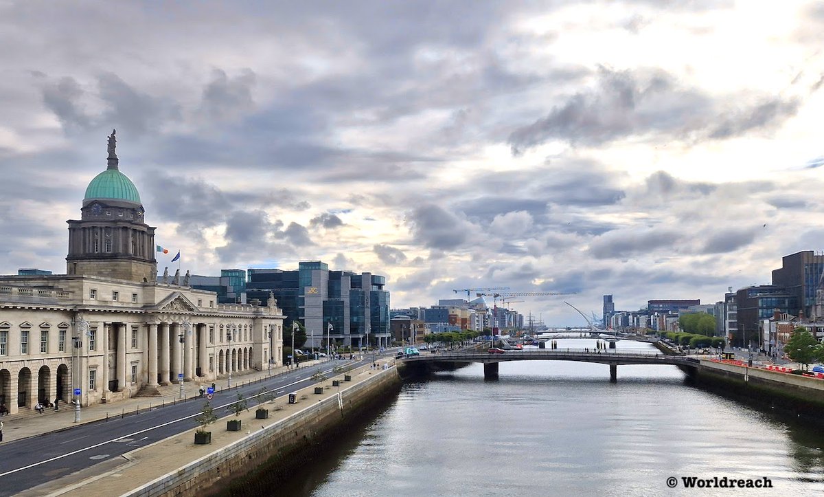 Event under dark cloudy skies Dublin &amp; the Liffey looks good.
Photo <a href="/WorldReachComms/">World Reach Comms</a>
<a href="/PhotosOfDublin/">Photos of Dublin</a>
#riverliffey #dublindocks #darkskies