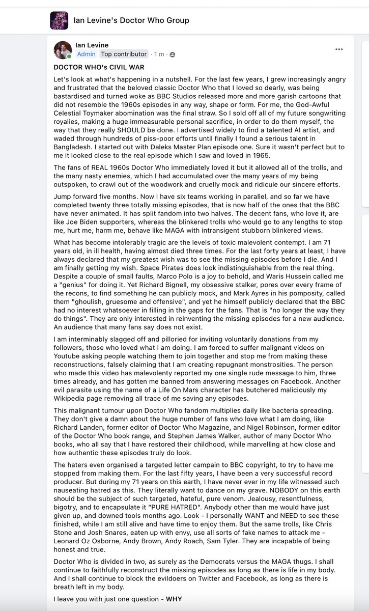 Ian Levine tweet media