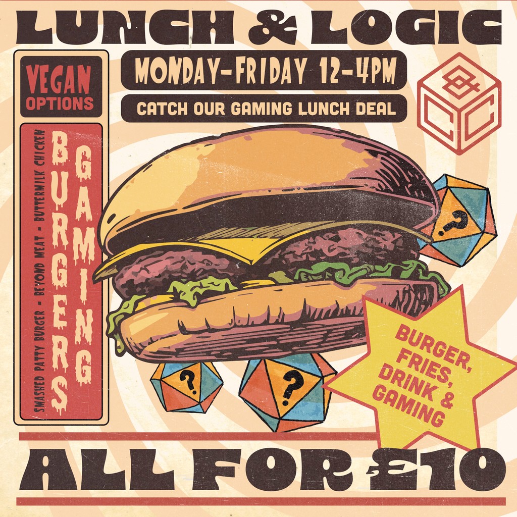 Who doesn’t love a deal? 👀

Our Lunch and Logic Deal!

Get yourself a burgers, fries, soft drink and 2 hours of gaming, all for just 10 quid!

Catch this offer at any of our sites, excluding the Christmas Steps. 

#boardgames #bar #drinks #food #cocktails #coffee #summer #deals
