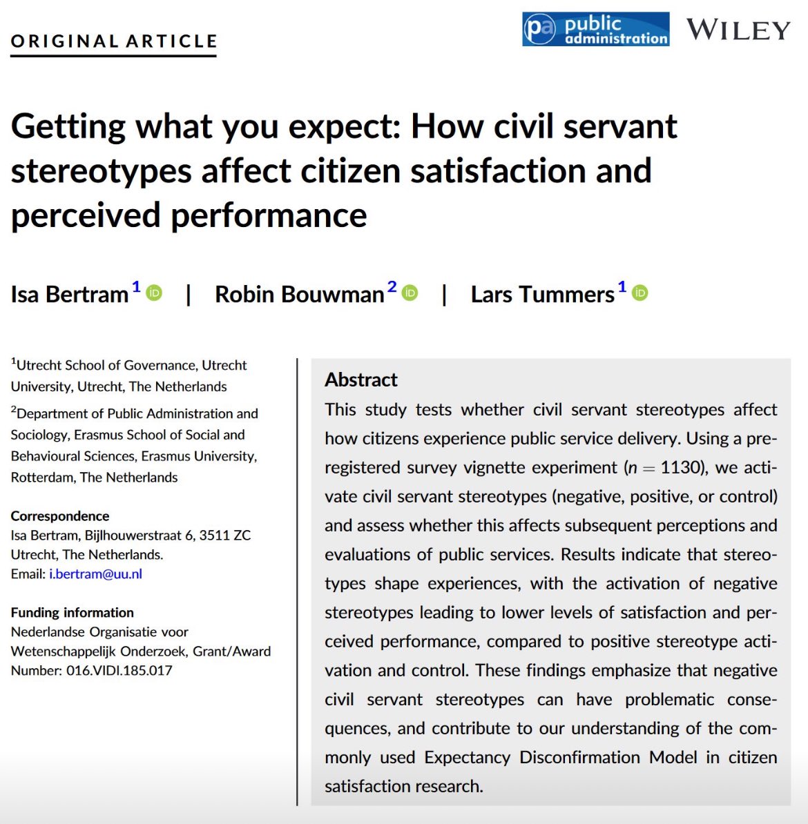GregorioFerroni's tweet photo. I dipendenti della #Pa sono spesso stereotipati come pigri e inflessibili. 

Un recente studio mostra  come gli stereotipi negativi portino a una minore soddisfazione e a prestazioni percepite inferiori dei servizi pubblici. 

Come arginare questo fenomeno?

#21luglio https://t.co/ih4PLsh1YZ