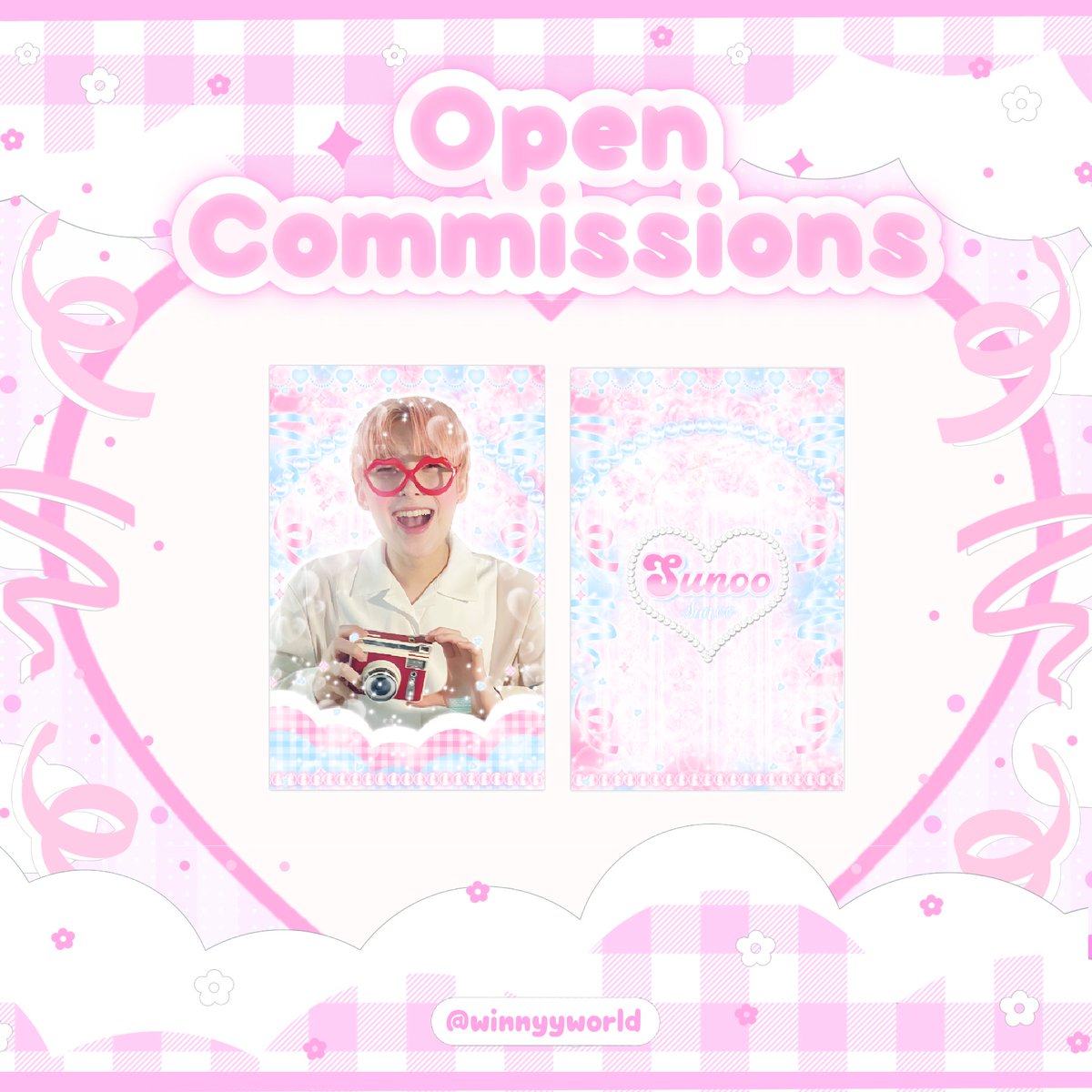 winnyyworld's tweet photo. 𖥻 𝓔𝔁𝓪𝓶𝓹𝓵𝓮 𝔀𝓸𝓻𝓴 🐰  ྀི

❨      สอบถามเพิ่มเติม  ♡ dem       ❩ 

#commissionsopen #commissionTH
#รับออกแบบgiveaway #รับออกแบบของแจก #รับออกแบบ https://t.co/8qkNDTOoy8