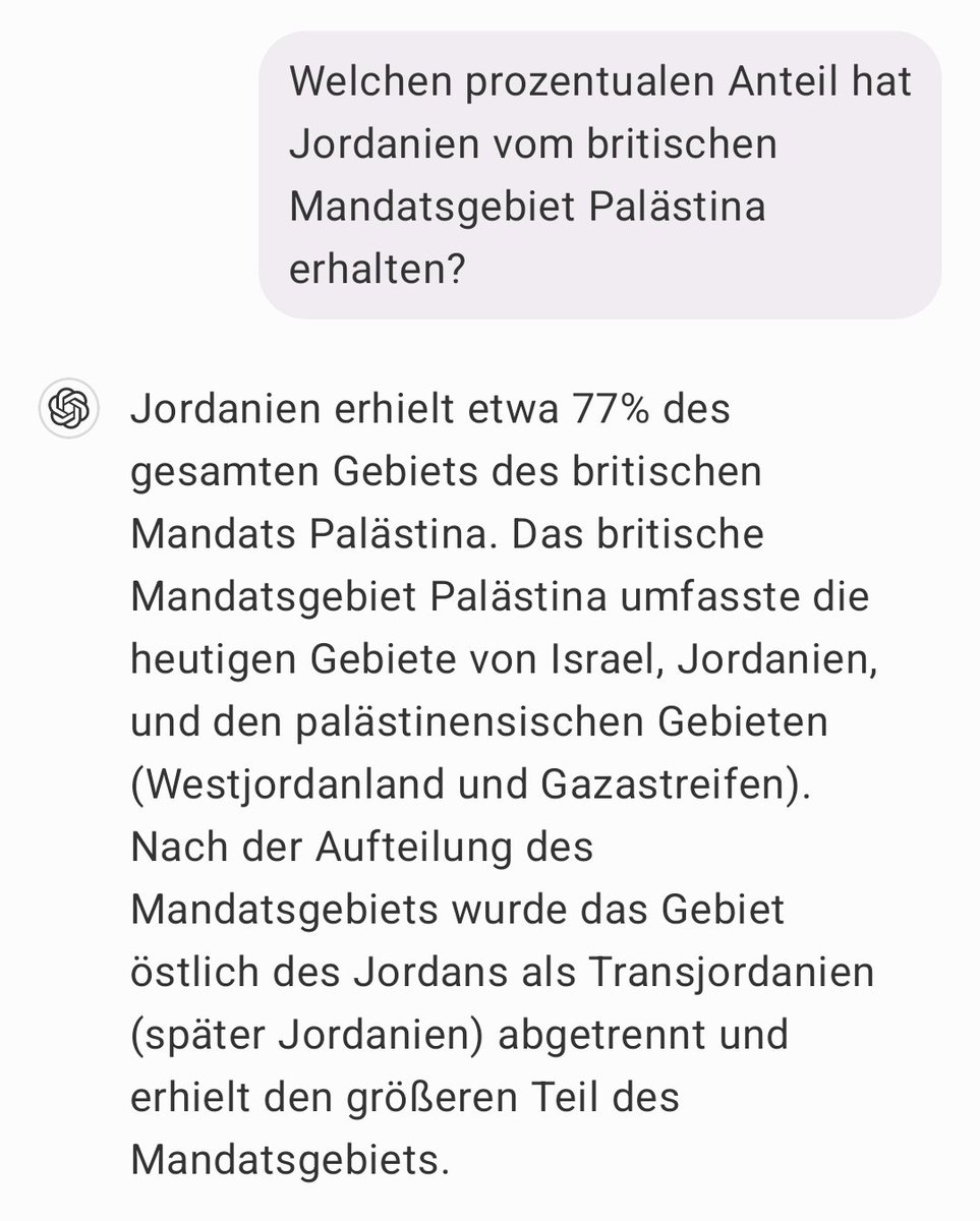 BalticaNW's tweet image. Die Araber haben bereits 77% des britischen Mandatsgebietes erhalten. From the river to the sea bedeutet, dass sie den Rest auch noch haben wollen.
Die #Zweistaatenlösung existiert bereits!