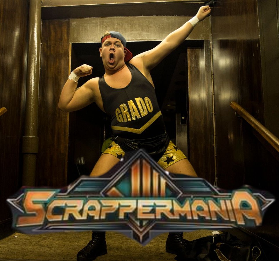 spraypaintscott's tweet photo. 20 days to get Grado booked for Scrappermania aka #Gradomania https://t.co/c8rGnOP6LY