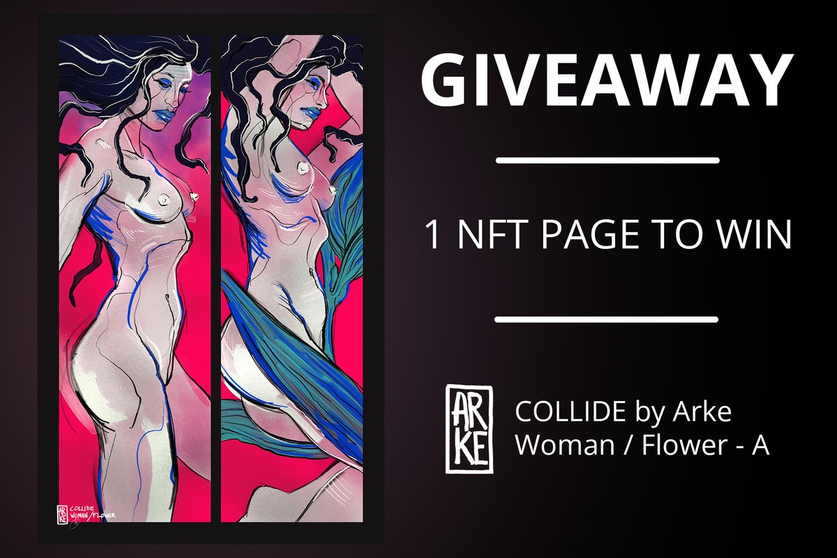 🎁 GIVEAWAY 🩸
COLLIDE by Arke
🔴 arke-art.com/portfolio/coll…
1 #NFT comics page to win 

1⃣ Follow
2⃣ Retweet
3⃣ Tag @ 3 friends in comment

Ends 30/07/24
