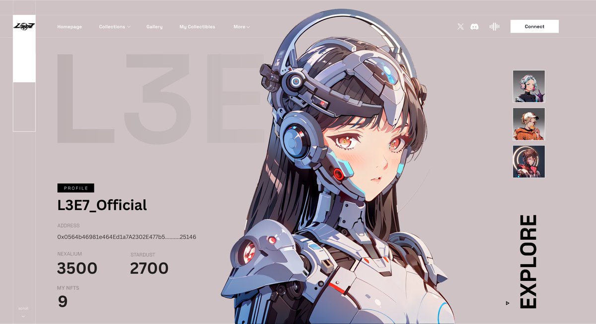 L3E7_Official's tweet photo. New rare PFP + New website sneak peek✨ https://t.co/Dz0fUvbvnm