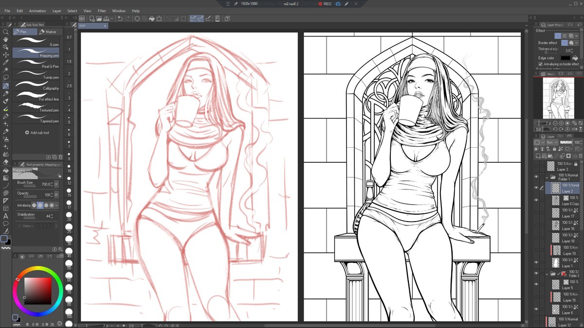 winya_sangsorn's tweet photo. Morning Coffee #wip ๐
#drawing #illustration #art #design #tshirtdesign #ink #sketch #nun #morningcoffee #gothic #indypendent #indypendentartists https://t.co/JFYJUeXBx0