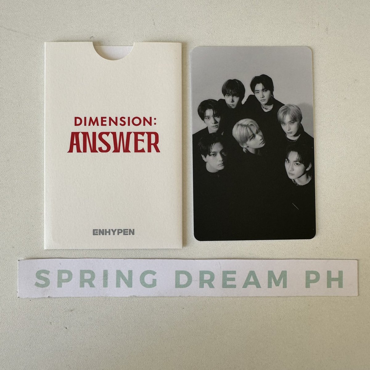SpringDreamPH's tweet image. Ph wts lfb onhand

Enhypen ANSWER Weverse POB Group photocard pc

PVC and paper available

100 php each + sf

See more items here: carousell.ph/u/springdreamph