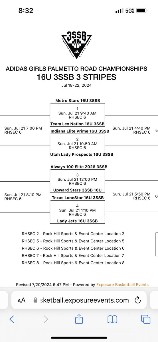 Metro Stars 2026 3SSB (@mnmetrostars26) on Twitter photo Game 1 of bracket play starts today at 9:40am on Court 6. Come check us out! <a href="/3SSBCircuit/">3Stripes Select Basketball</a> <a href="/3SSBGCircuit/">3Stripes Select Basketball Girls Circuit</a> <a href="/MnMetroStars/">MN Metro Stars</a> <a href="/GMacHoops/">Grant McGinnis</a> <a href="/EricJrAllStar/">EricJrAllStar</a> @FivStateHoops Game 1 of bracket play starts today at 9:40am on Court 6. Come check us out! <a href="/3SSBCircuit/">3Stripes Select Basketball</a> <a href="/3SSBGCircuit/">3Stripes Select Basketball Girls Circuit</a> <a href="/MnMetroStars/">MN Metro Stars</a> <a href="/GMacHoops/">Grant McGinnis</a> <a href="/EricJrAllStar/">EricJrAllStar</a> @FivStateHoops