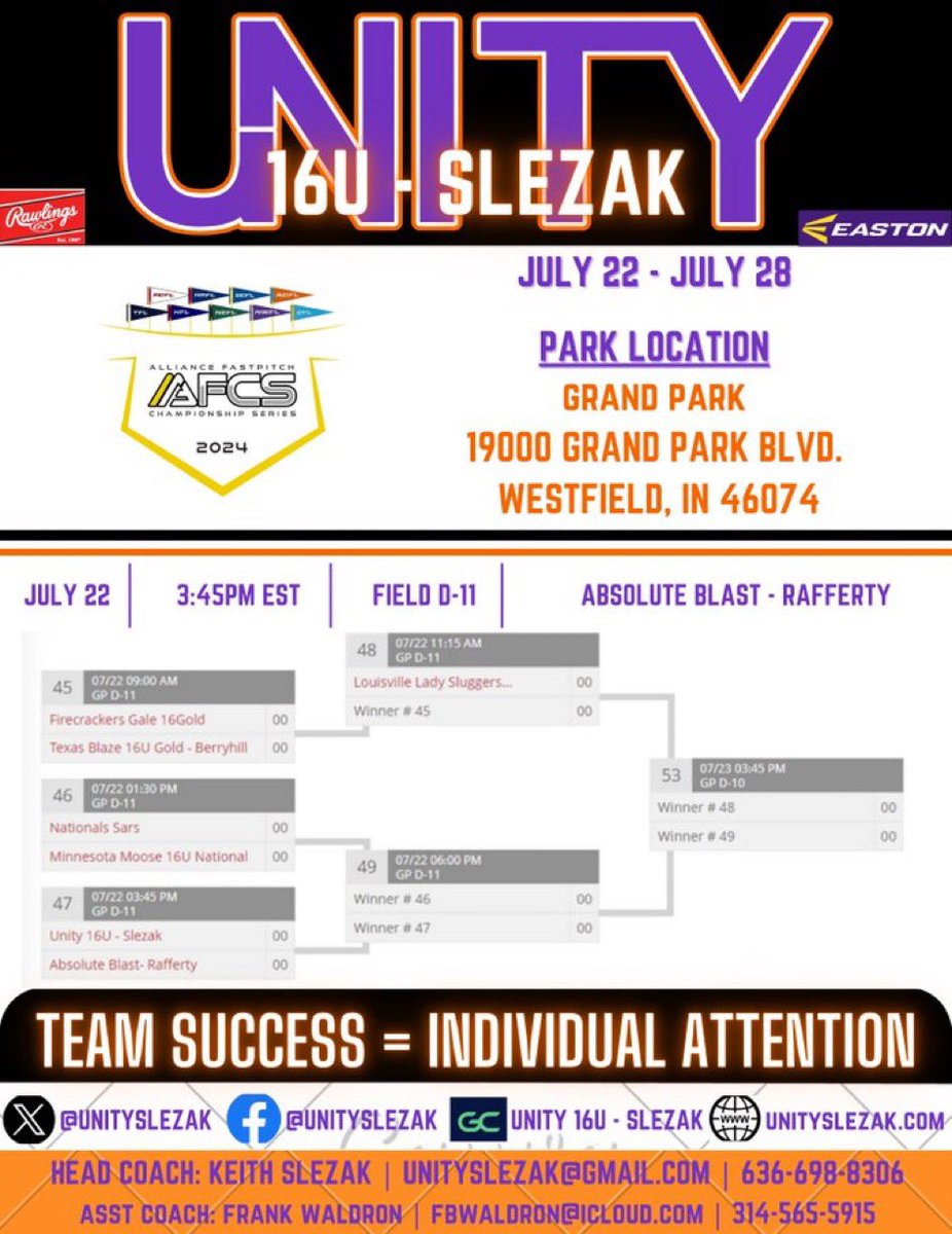 Addi Hulshof (@addihulshof) on Twitter photo Last event of the summer <a href="/thealliancefp/">The Alliance Fastpitch</a>. Lots of great teams competing but looking to make a run with <a href="/unityslezak/">Unity 18U - Slezak</a> 💪🥎! Coaches come check out our talented roster in Indy. ⬇️⬇️⬇️⬇️⬇️⬇️⬇️ Last event of the summer <a href="/thealliancefp/">The Alliance Fastpitch</a>. Lots of great teams competing but looking to make a run with <a href="/unityslezak/">Unity 18U - Slezak</a> 💪🥎! Coaches come check out our talented roster in Indy. ⬇️⬇️⬇️⬇️⬇️⬇️⬇️