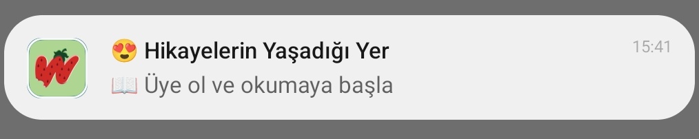 bu bildirim beni yaraladı 
#wattpadedokunma #wattpadeözgürlük