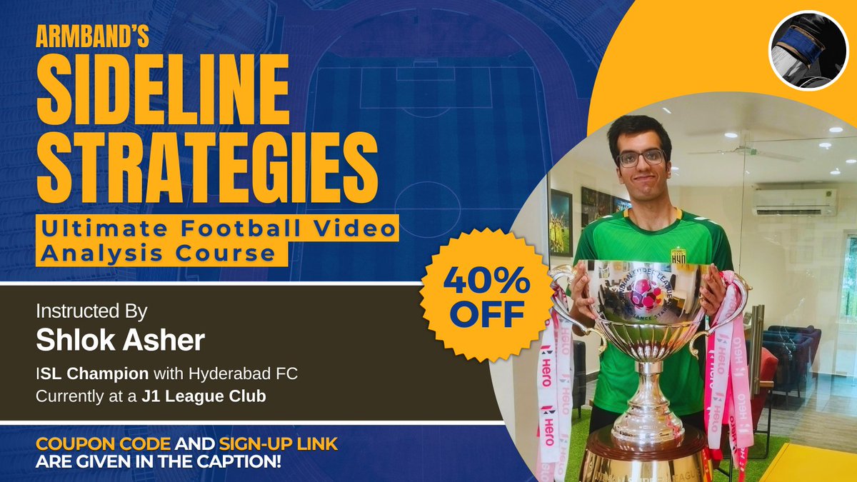 🚀 Exciting News from Armband! 🚀

Join our Video Analysis Course led by Shlok Asher, an ISL-winning analyst with Hyderabad FC and now at a top J1-League club.