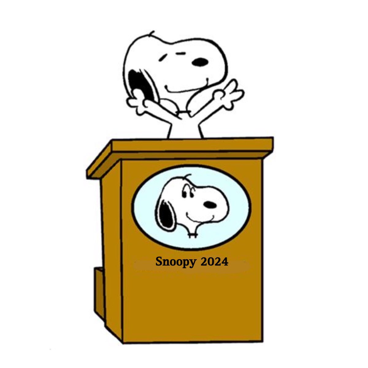 snoomfies's tweet image. Snoopy has entered the presidential race